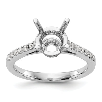 14K White Gold Simulated Diamond Engagement Ring