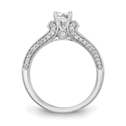 14K White Gold Simulated Diamond Engagement Ring