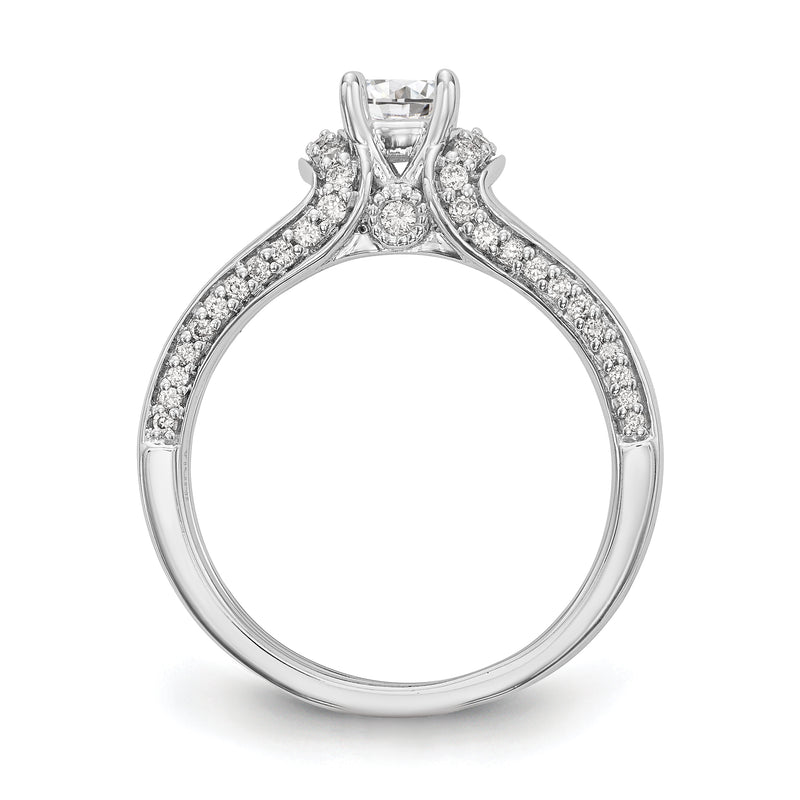 14K White Gold Simulated Diamond Engagement Ring