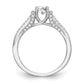 14K White Gold Simulated Diamond Engagement Ring