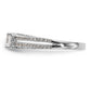 14K White Gold Simulated Diamond Engagement Ring