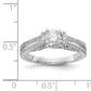 14K White Gold Simulated Diamond Engagement Ring