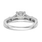 14K White Gold Simulated Diamond Engagement Ring