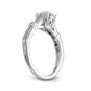 14K White Gold Simulated Diamond Engagement Ring
