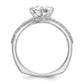 14K White Gold Simulated Diamond Engagement Ring