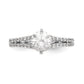 14K White Gold Simulated Diamond Engagement Ring