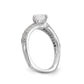 14K White Gold Simulated Diamond Engagement Ring