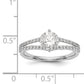 14K White Gold Simulated Diamond Engagement Ring