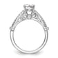 14K White Gold Simulated Diamond Engagement Ring