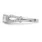 14K White Gold Simulated Diamond Engagement Ring