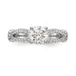 14K White Gold Simulated Diamond Engagement Ring