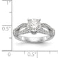 14K White Gold Simulated Diamond Engagement Ring