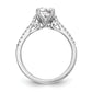 14K White Gold Simulated Diamond Engagement Ring