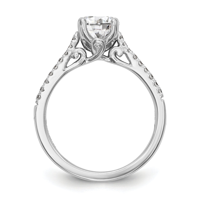 14K White Gold Simulated Diamond Engagement Ring