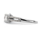 14K White Gold Simulated Diamond Engagement Ring
