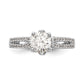 14K White Gold Simulated Diamond Engagement Ring