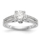14K White Gold Simulated Diamond Engagement Ring