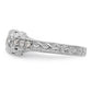 14K White Gold Simulated Diamond Engagement Ring