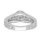 14K White Gold Simulated Diamond Engagement Ring