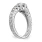 14K White Gold Simulated Diamond Engagement Ring