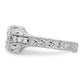 14K White Gold Simulated Diamond Engagement Ring