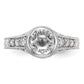 14K White Gold Simulated Diamond Engagement Ring