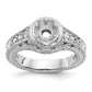 14K White Gold Simulated Diamond Engagement Ring
