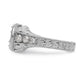 14K White Gold Simulated Diamond Engagement Ring