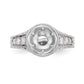 14K White Gold Simulated Diamond Engagement Ring