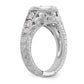 14K White Gold Simulated Diamond Engagement Ring