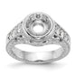 14K White Gold Simulated Diamond Engagement Ring