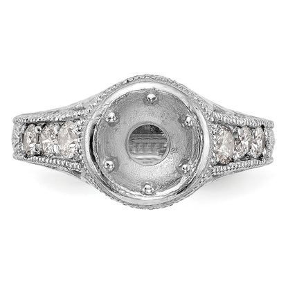 14K White Gold Simulated Diamond Engagement Ring