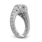 14K White Gold Simulated Diamond Engagement Ring