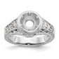 14K White Gold Simulated Diamond Engagement Ring