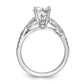 14K White Gold Simulated Diamond Engagement Ring
