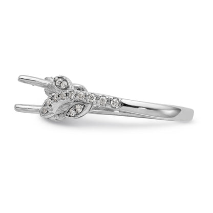 14K White Gold Simulated Diamond Engagement Ring