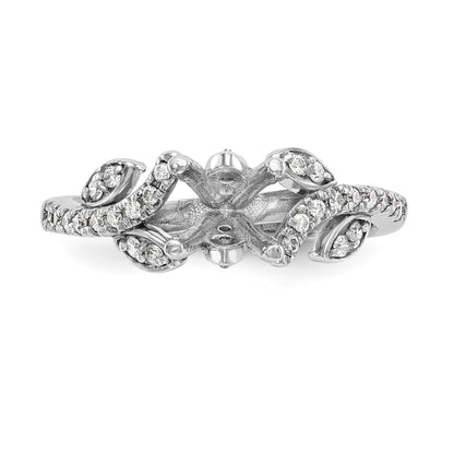 14K White Gold Simulated Diamond Engagement Ring