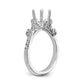 14K White Gold Simulated Diamond Engagement Ring