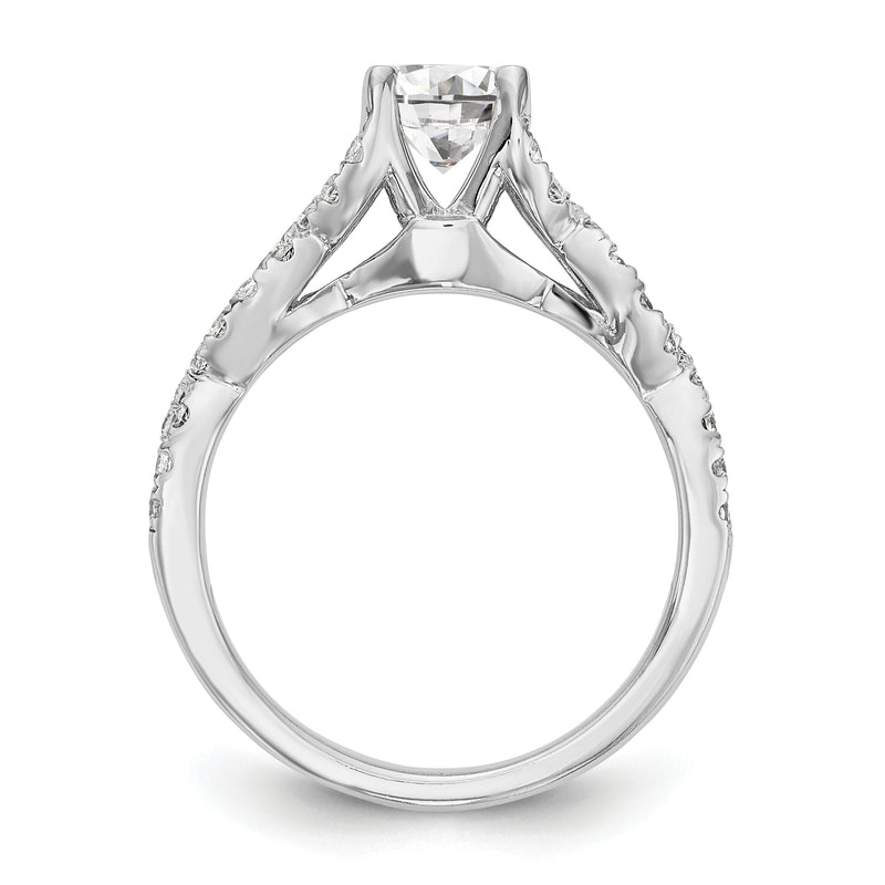 14K White Gold Simulated Diamond Engagement Ring