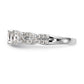 14K White Gold Simulated Diamond Engagement Ring