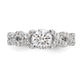 14K White Gold Simulated Diamond Engagement Ring