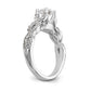 14K White Gold Simulated Diamond Engagement Ring