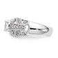 14K White Gold Simulated Diamond Engagement Ring