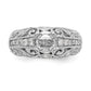 14K White Gold Simulated Diamond Engagement Ring