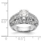 14K White Gold Simulated Diamond Engagement Ring