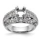 14K White Gold Simulated Diamond Engagement Ring