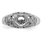 14K White Gold Simulated Diamond Engagement Ring