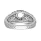 14K White Gold Simulated Diamond Engagement Ring