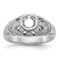14K White Gold Simulated Diamond Engagement Ring