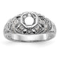 14K White Gold Simulated Diamond Engagement Ring